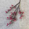 Flores Artificiais de Ano Novo, Flores Artificiais para Decoração de Sala de Estar, Materiais para Balde de Bênçãos de Ano Novo, Flores Decorativas de Ano Novo, Frutas Vermelhas, Frutas da Fortuna