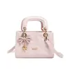 Bolso Cuadrado Pequeño con Puntada de Diamante para Mujer, Bolso de Mano de Lujo Ligero, Mini Bolso Versátil de Hombro y Cruzado Estilo Lady Dior, Bolso de Diseño de Nicho