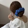 Goma para el pelo tipo scrunchie de color sólido simple estilo bosque para mujer, Cinchuelo de alta gama para el cabello, Alta elasticidad, Accesorio para el cabello con banda de goma duradera