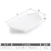 Plato largo de imitación porcelana plato de melamina para hotel restaurante irregular blanco con forma plato de plástico para snacks plato creativo comercial