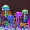 Simulación de pecera con medusas/paquete de decoración de paisaje de acuario, coral acuático/medusas falsas fluorescentes flotantes de tamaño mediano