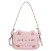 Bolso de Hombro Lindo Retro Gatito Estilo Coreano para Mujer, Bolso Cuadrado Pequeño Versátil de Dibujos Animados, Nuevo Bolso Cruzado de Hombro Moda Primavera