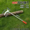 Hoz de Acero Inoxidable de Doble Filo para Cortar Hierba, Trigo, Bambú y Ramas con Mango Integrado para Jardinería al Aire Libre y Pesca