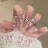 Haverá muse gato primavera e verão pintado à mão estampa de leopardo rosa gradiente flash olho de gato broca de empilhamento nail art para usar