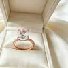 Anillo de Diamante Redondo Zirconia 5A para Mujer Zirconia Anillo de Plata 925 Joyería Ziyu Transfronterizo Europeo y Americano Más Vendido Galvanizado en Oro Real