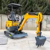 Ht18 Excavadora Pequeña de Oruga Excavadora de Huerto Granja Excavación de Zanjas Trituración Suelo Suelto Excavadora Multifunción Hightop