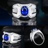 Anillo Tesoro Diamante Ovalado Color Zafiro Shake Voice Live Lujo Industria Pesada Diamante Completo Agresivo Micro Inserción Anillo Abierto