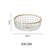 Cesta de Pão Redonda Estilo Europeu Personalizada, Cesta de Armazenamento Tecida com Arame de Ferro, Cesta de Frutas e Lanches, Cesta para Itens Diversos, Cesta de Lanches