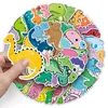 50 pegatinas pequeñas de dinosaurios transfronterizas para niños, dibujos animados, graffiti, equipaje, cuaderno, coche, pegatinas decorativas creativas
