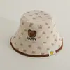 Sombrero de oso de peluche súper lindo para bebé, gorra de sol de primavera y otoño para niño, sombrero de sol de moda, protección UV, sombrero de pescador para niños, mujer