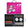 Conjunto de Pintura Infantil com 68 Peças, Conjunto de Lápis de Cor e Giz de Cera, Conjunto de Pintura Portátil com Tema de Astronauta, Conjunto de Pintura Infantil para Atacado