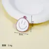 Pingente de Rosto Sorridente Assimétrico Popular Transfronteiriço Expressão Fofa Pingente de Liga Leve Acessórios para Pulseira Colar DIY