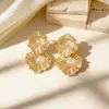 Pendientes Únicos de Textura Dorada Estilo Europeo y Americano de Nicho de Alta Gama, Pendientes Exagerados y Únicos Hermosos, Accesorios de Oreja Elegantes al por Mayor