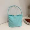 Bolsa de Mano y Hombro Fresca de Otoño 2024 Estilo Nuevo Bolso de Mensajero para Mujer Bolso de Mano Casual de Color Sólido Bolso Cubo para Mujer