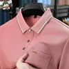 Camisa Polo de Gama Alta Camiseta de Manga Corta para Hombre Verano 2024 Nueva Llegada Casual de Negocios Camiseta Estilo Papá Tendencia