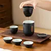 Juego de Té Portátil para Viaje Juego Pequeño Tetera para Exteriores Taza de Té Sencilla Personal para Acampar Taza Rápida Una Tetera Cuatro Tazas