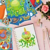 Pegatinas de Manualidades Hechas a Mano para Niños Transfronterizas Pegatinas de Recompensa para Maestros Animales Marinos de Dibujos Animados Haz la Cara DIY