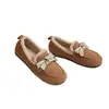 Zapatos peludos casuales y cálidos para mujer, nuevo estilo de invierno 2026, zapatos de algodón con forro de felpa, mocasines sin cordones con protección para el talón para uso en exteriores