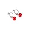 Pendientes de Acero de Titanio Estilo Unisex de Gama Alta, Pendientes de Perlas y Abalorios de Jade Personalizados Estilo Nacional Retro Que No Se Desvanecen