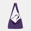 2026 Novo Modelo Bolsa de Nylon Simples de Grande Capacidade Estilo Japonês Casual para o Dia a Dia Feminina Versátil de Ombro Transversal