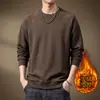 Sudadera de manga larga estilo americano de alta gama para hombre, corte holgado con diseño de paneles de color contrastante, nueva camiseta casual de cuello redondo para otoño