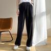 Pantalones de terciopelo dorado de pierna ancha para mujer, nuevos de primavera y verano 2023, de cintura alta, adelgazantes, rectos, casuales, de arrastre