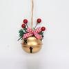Decoración Navideña Transfronteriza de Amazon Colgante para Árbol de Navidad Copo de Nieve de Cinco Puntas Campana Cuerda de Cáñamo Accesorios de Bayas Campana Navideña