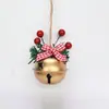 Colgante de Campana de Navidad Cuerda de Cáñamo Accesorios de Frutas Rojas Decoración Navideña Transfronteriza Hogar Hotel Árbol de Navidad Colgante de Campana