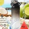 B B720Ml Botella de Agua Divertida con Sabor a Fruta, 0 Azúcar y 0 Calorías, Taza con Anillo Aromático