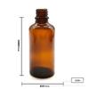 Botella de Reactivo de Vidrio Sódico-Cálcico Color Tan Botella Cosmética Ámbar Botella de Oz para Té Botella de Aceite con Tapa Gotero Marrón