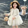 Conjunto de Ropa de Otoño para Niñas 2026 Nueva Moda Vestido de Tul de Princesa para Bebé Vestido de Primavera y Otoño para Niños