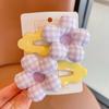 Pinza para el pelo con flor para bebé, pinza para el pelo con flequillo lateral para niña pequeña, pinza para el pelo para niña, pinza para el pelo roto, pinza para la parte trasera de la cabeza, accesorios para el cabello