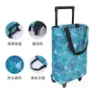 Carrito de Camping con Bolsa de Arrastre, Carrito Telescópico, Carrito de Compras con Ruedas, Remolque Pequeño para Recoger Paquetes, Bolsa Plegable para Mudanzas
