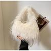 Bolsa Peluda Linda Estilo Coreano Otoño e Invierno 2024 Nueva Chica Suave Estudiante Gran Capacidad Moda Bolso de Hombro Cruzado para Viajes