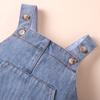 Ropa Infantil Transfronteriza para Bebés y Niños Pequeños, Peto de Mezclilla con Abertura de Botones, Ropa para Gatear de Bebé Abrible, Venta Caliente Transfronteriza