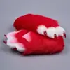 [Nova Loja] Novas Luvas Peludas em Estoque Material Pelúcia Peluda Pacote Material de Patas de Animal Pacote