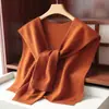 Chal de Lana Pura 100% Lana Cálido y Agradable para la Piel Estilo Elegante Versátil Estilo de Oficina de Gama Alta para Otoño e Invierno