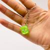 Llavero con colgante de dados tridimensionales de tamaño pequeño y creativo, juego de dados de resina de colores, actividades de regalo en stock
