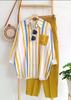 Amazon Transfronterizo Primavera y Verano Talla Grande Suelto Chica Gordita Temperamento Casual Estilo Occidental Reductor de Edad Rayado Moda Traje Deportivo