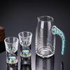 Copo Bala Folha de Ouro Taça para Vinho Branco Conjunto Taça para Vinho Branco Escala Dispensador de Vinho Caixa de Presente Doméstico Taça de Vinho com Traços Dourados Vidro