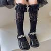 Botas Algodón Verano Delgadas Calcetines Niñas Lolita Encaje Calcetines Princesa Moño Encaje Malla Medias Niñas
