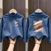 Ropa interior térmica casual de manga larga para niños, estilo nuevo Otoño Invierno, forro polar, camiseta de cuello alto para bebés, top interior, moderno