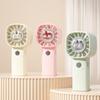 Mini Ventilador Eléctrico Turbo de Conejo Ojos Grandes Verano USB Recargable Ventilador Pequeño Portátil de Mano Pequeño Ventilador de Exterior