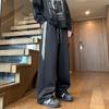 Outono 2024 Novo Calça Masculina de Sarja com Estampa de Abacaxi e Detalhe de Fita Tamanho Grande Calça Casual Masculina Tendência
