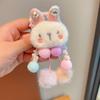 Cuerda para la cabeza de alta gama para niños, lindo anillo para el pelo de Sanrio, banda de goma de dibujos animados de felpa, accesorio para el pelo de bola de cola de caballo para niña