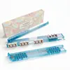 Amazon Mahjong Régua de Empurrar Conjunto de Caixa de Presente de Quatro Suportes de Mahjong Portáteis Antiderrapantes com Régua de Empurrar Suportes de Mahjong Transparentes