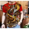 Camiseta de Verano 2025 para Hombre Impresa en 3D Manga Corta Cuello Redondo Top para Hombre Camiseta para Hombre con Estampado de Águila Disponible con Fotos