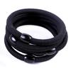 Estilo K de Banda Elástica Negra Versátil Audaz Alta Elasticidad Práctica Forrada de Polar Cuerda para el Cabello Básica Banda de Goma Trenza Tienda de Dos Yuanes