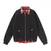 Chaqueta de trabajo a cuadros rojos y negros de imitación dos piezas, estilo unisex ropa de hombre, chaqueta fina de primavera y otoño, corte holgado versión coreana, estilo retro