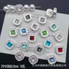 Nueva Caja Mágica Cuadrada de Diamantes Multicolor Espaciadores para Cubos de Azúcar de Ocho Agujeros Cuentas para Pulsera DIY Cadena Accesorios de Joyería
